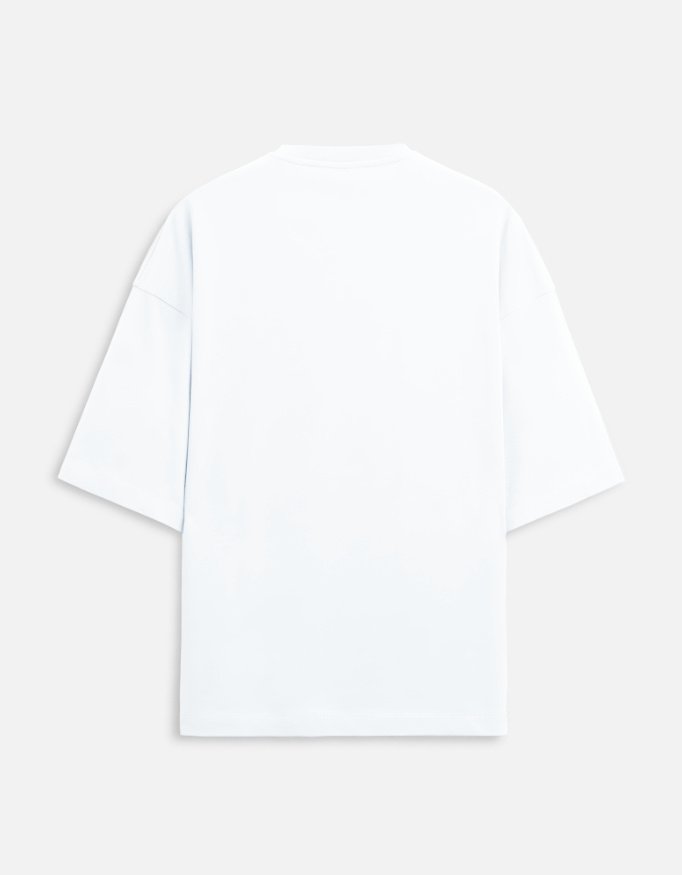 Basic White Unisex Terry Oversized Tee
