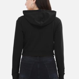 Black Female Cropped Hoodie