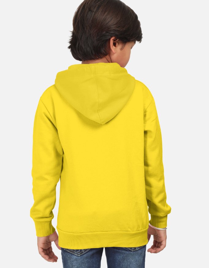 Basic Yellow Kids Hoodie - Image 3
