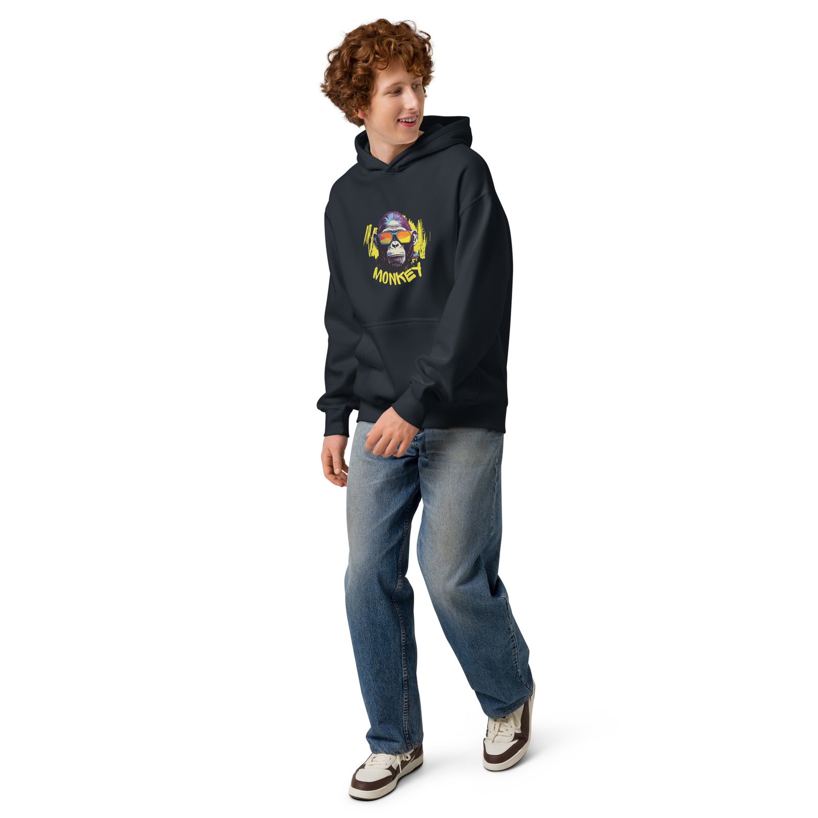 Monkey Men’s box hoodie - Image 7