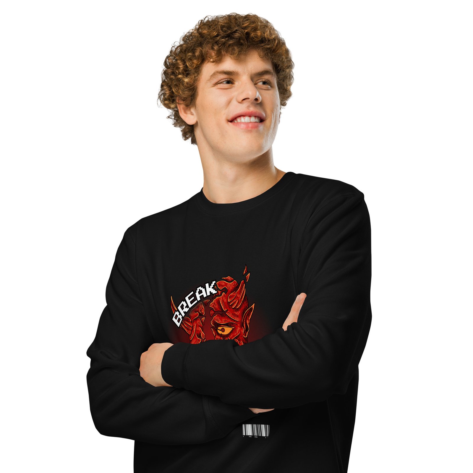 Mask Unisex organic mid-weight sweatshirt - Image 6