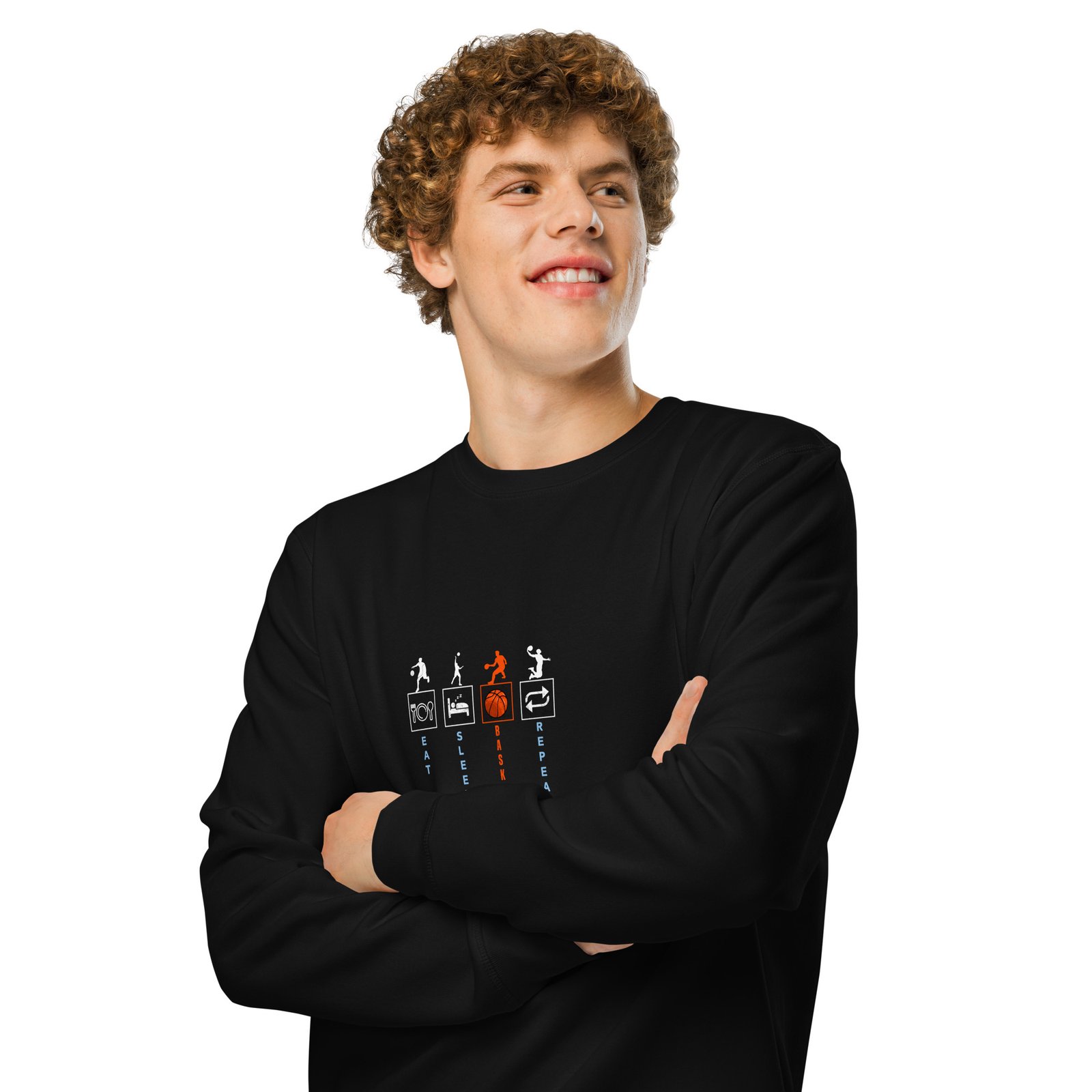Basketball Unisex organic mid-weight sweatshirt - Image 6
