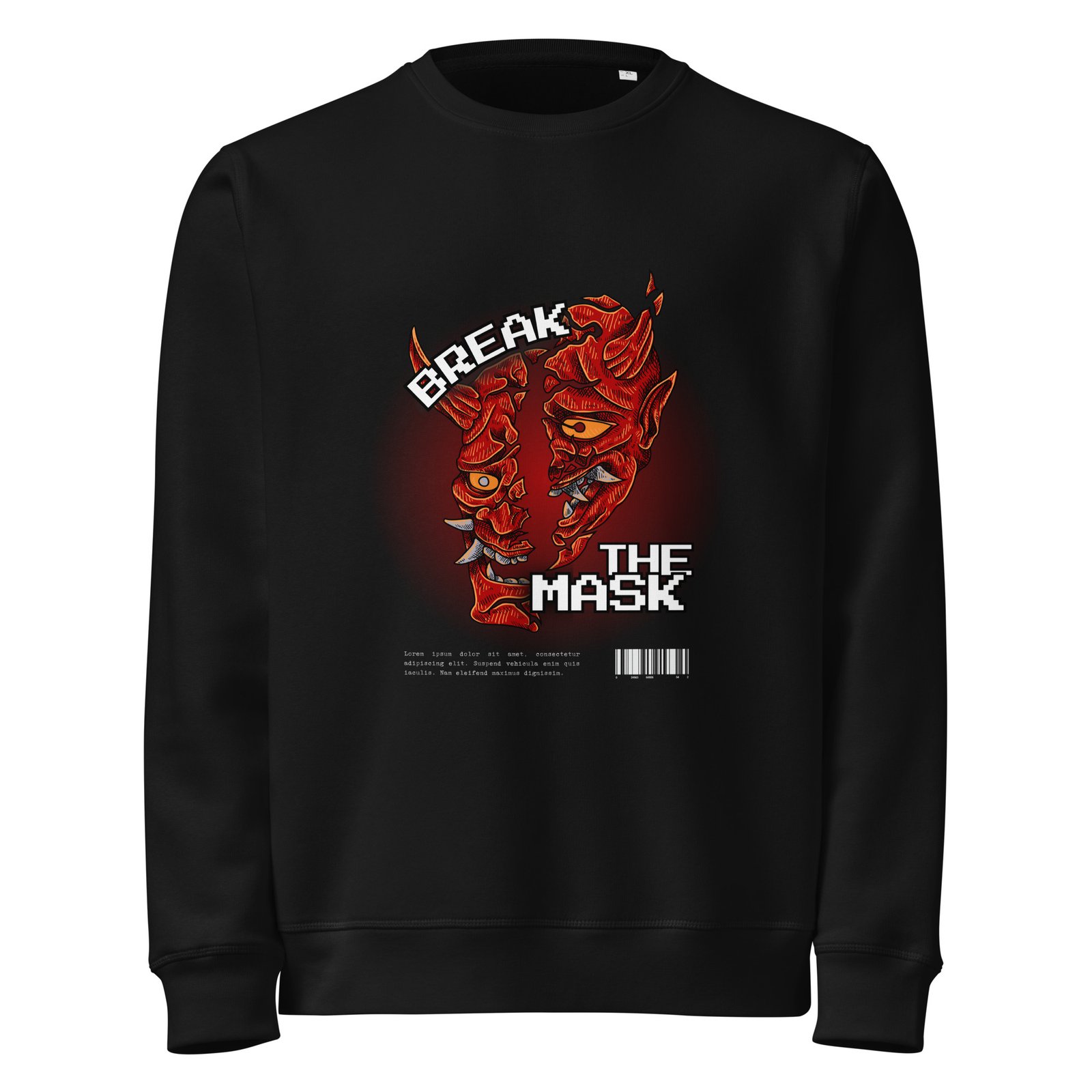 Mask Unisex organic mid-weight sweatshirt - Image 2