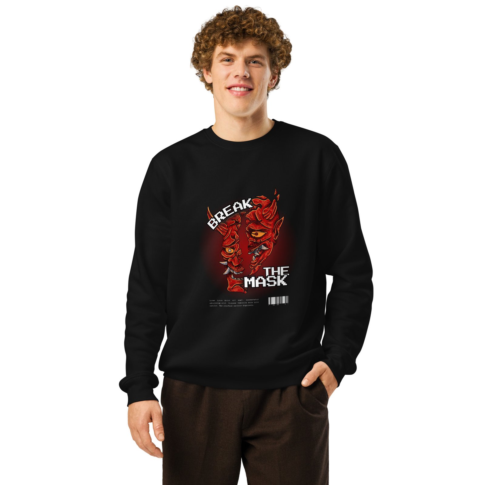 Mask Unisex organic mid-weight sweatshirt