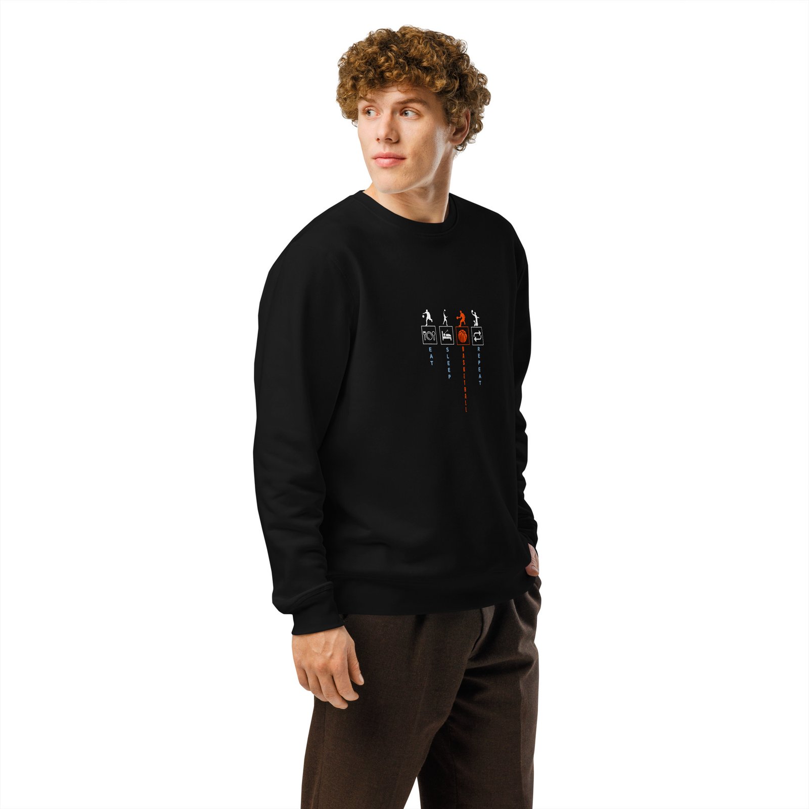 Basketball Unisex organic mid-weight sweatshirt - Image 7