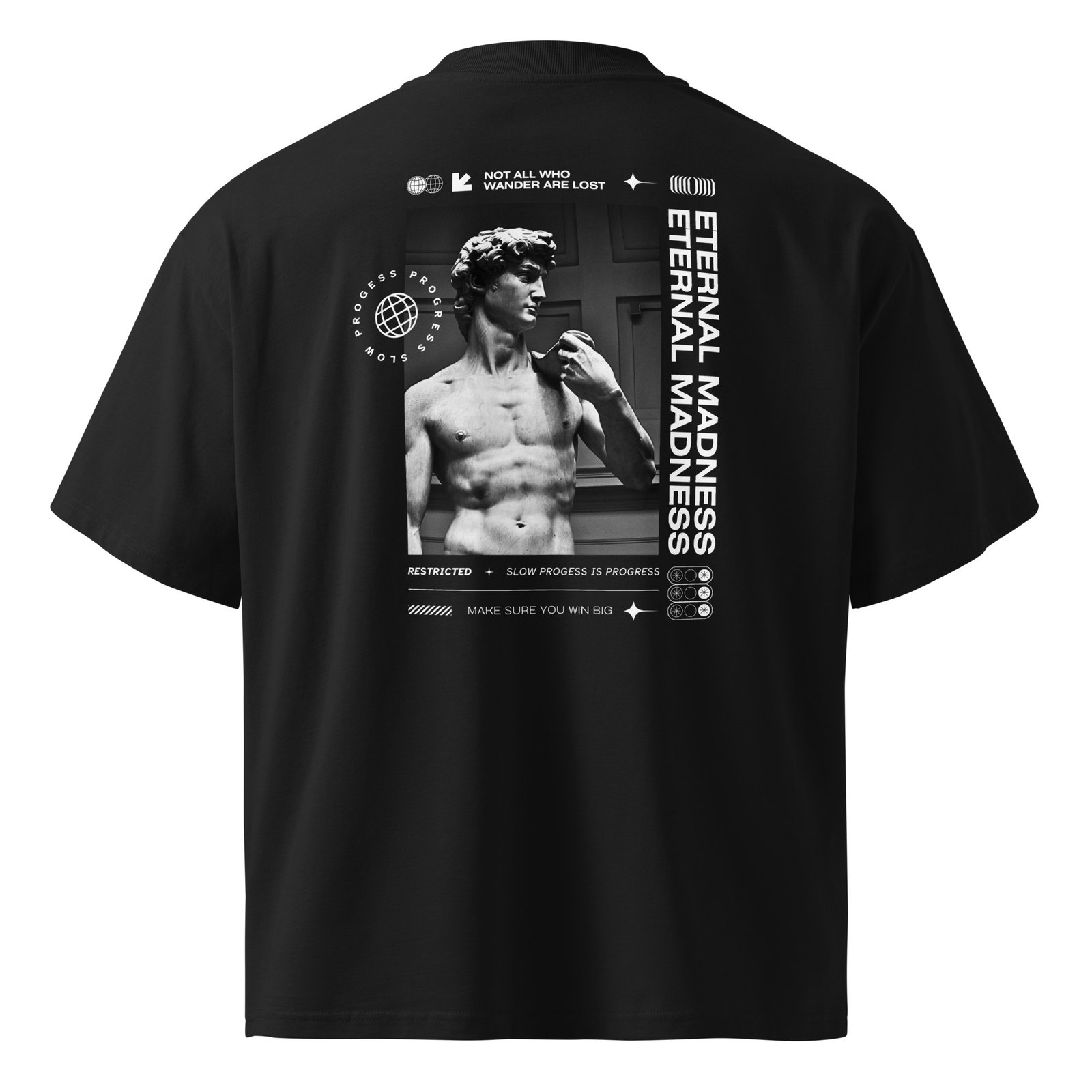 Eternal Madness Unisex organic oversized high neck t-shirt - Image 3