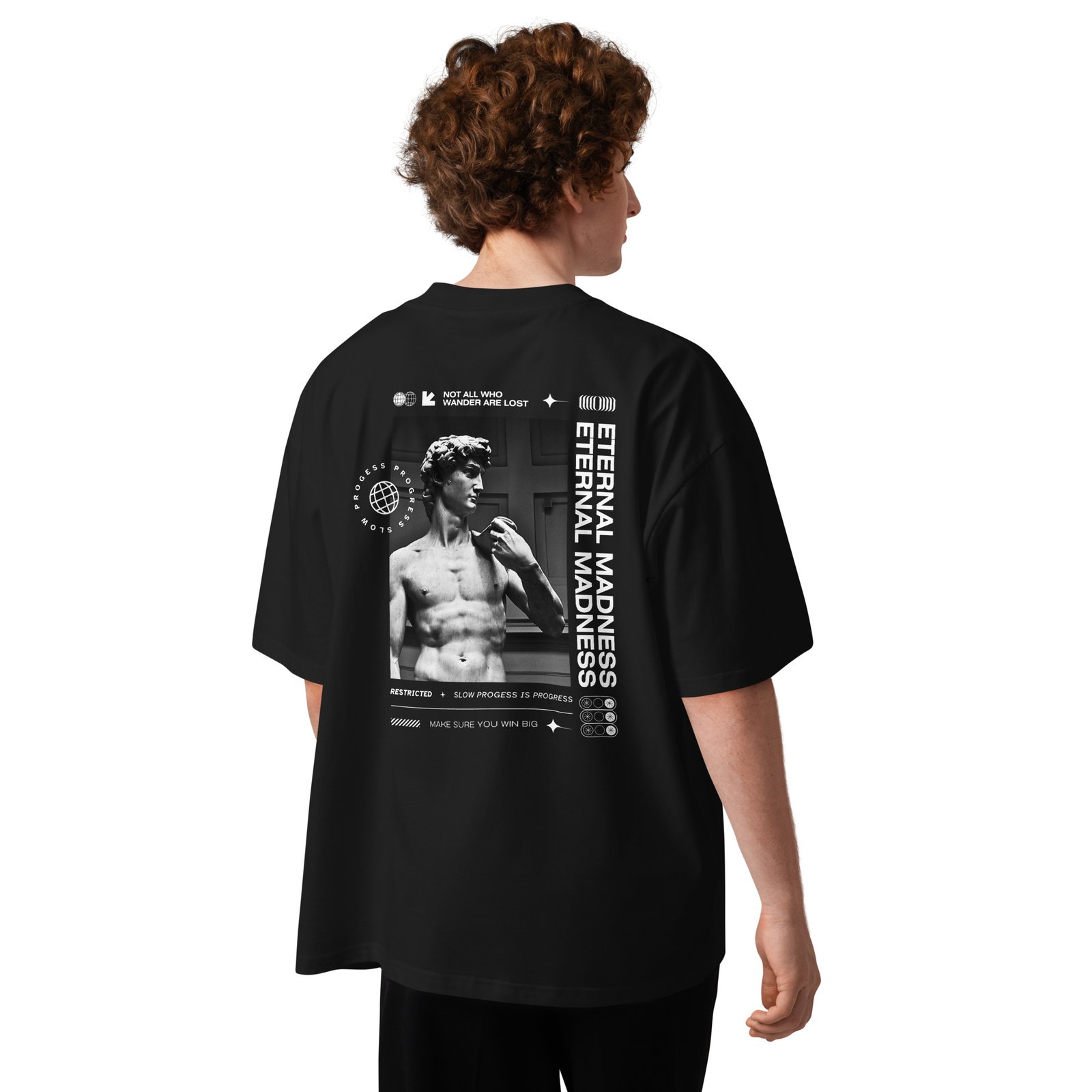 Eternal Madness Unisex organic oversized high neck t-shirt