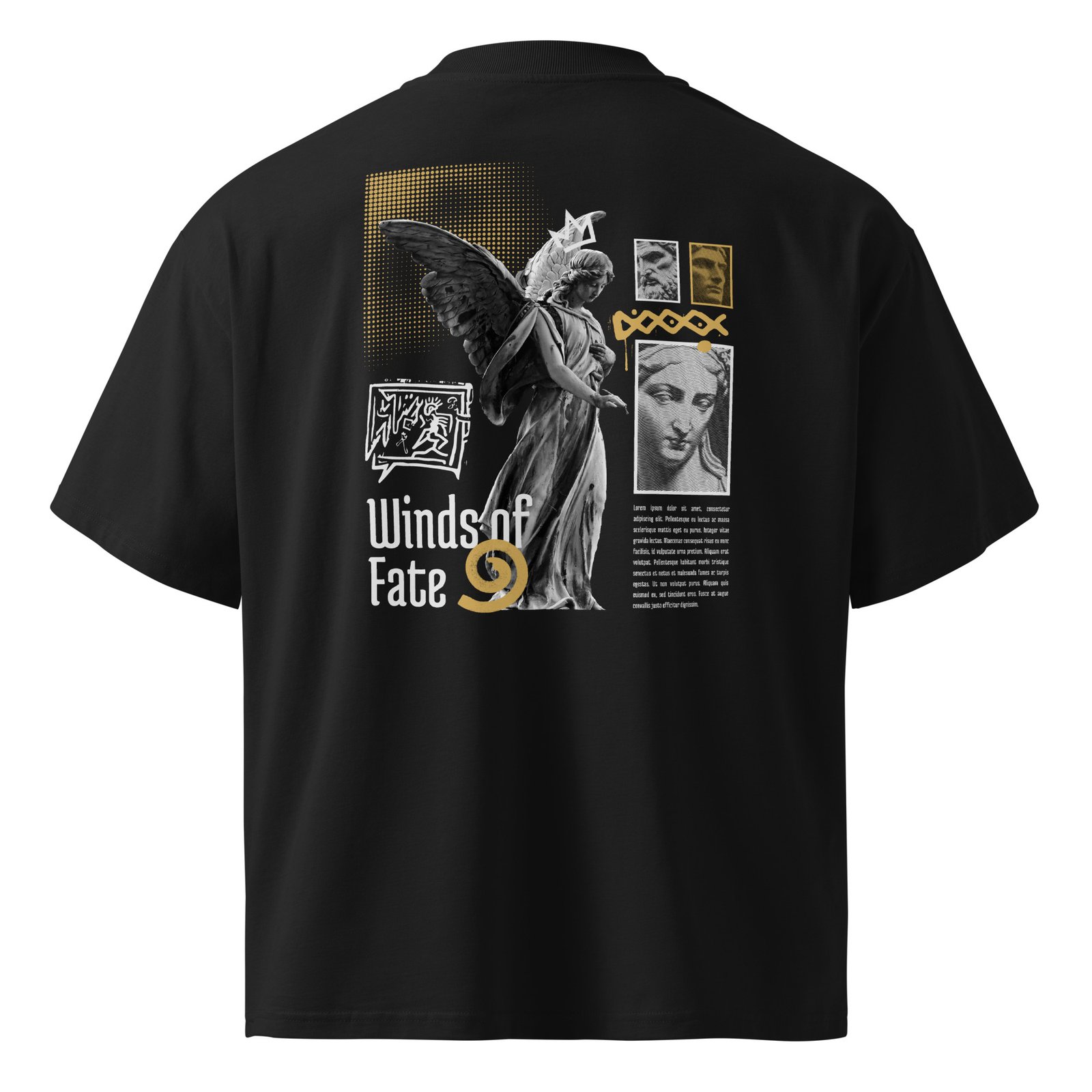 Winds of Fate Unisex organic oversized high neck t-shirt - Image 3