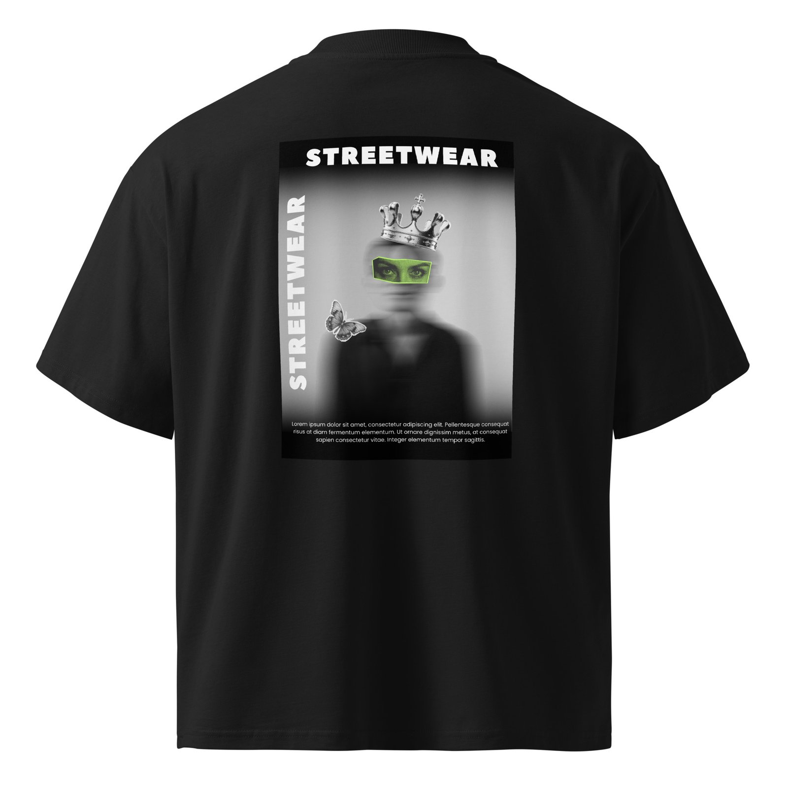 Streetwear Unisex organic oversized high neck t-shirt - Image 3