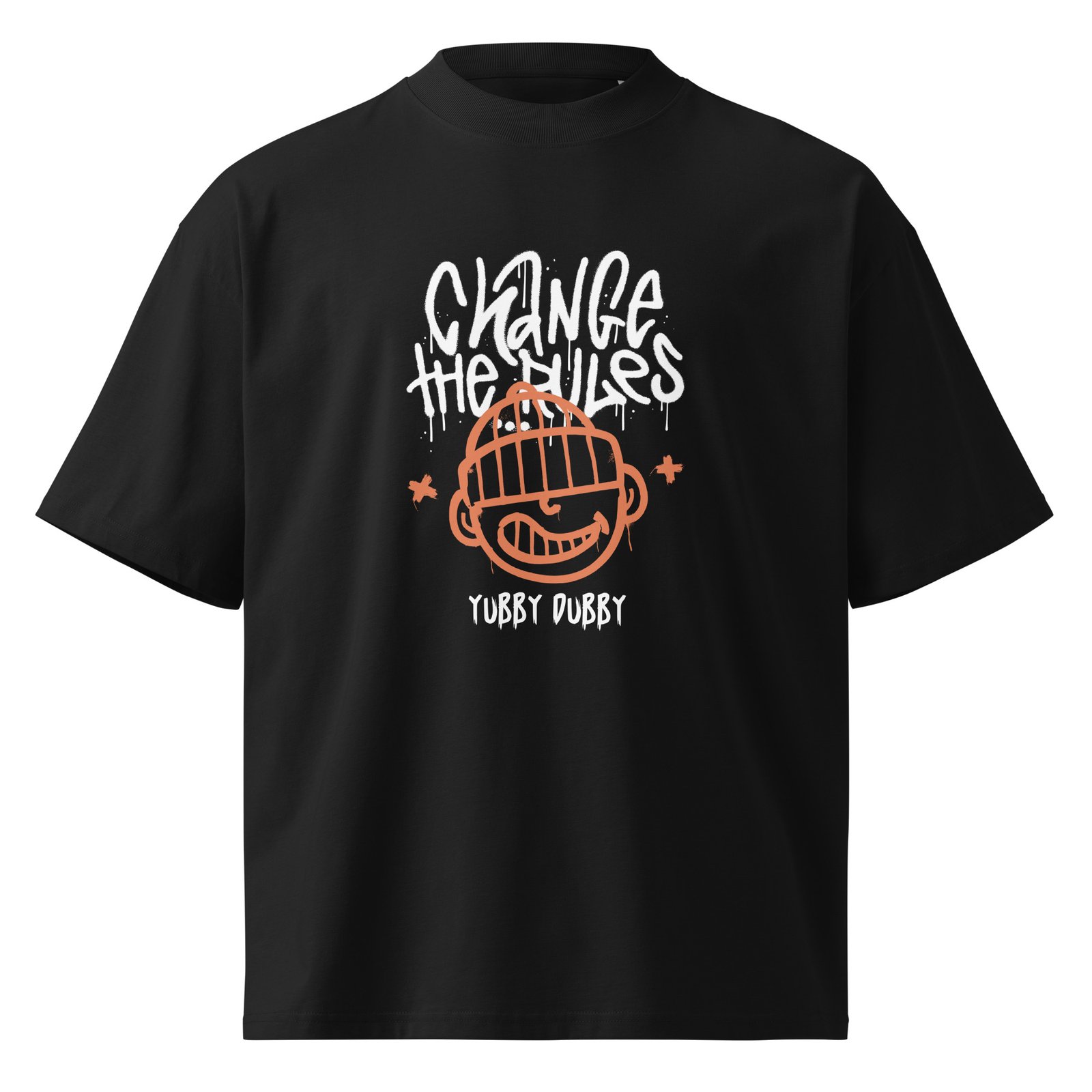 Change The Rules Unisex organic oversized high neck t-shirt - Image 2