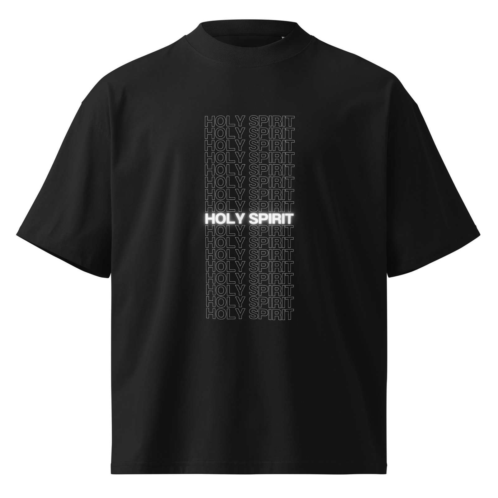 Holy Sprit Unisex organic oversized high neck t-shirt - Image 2