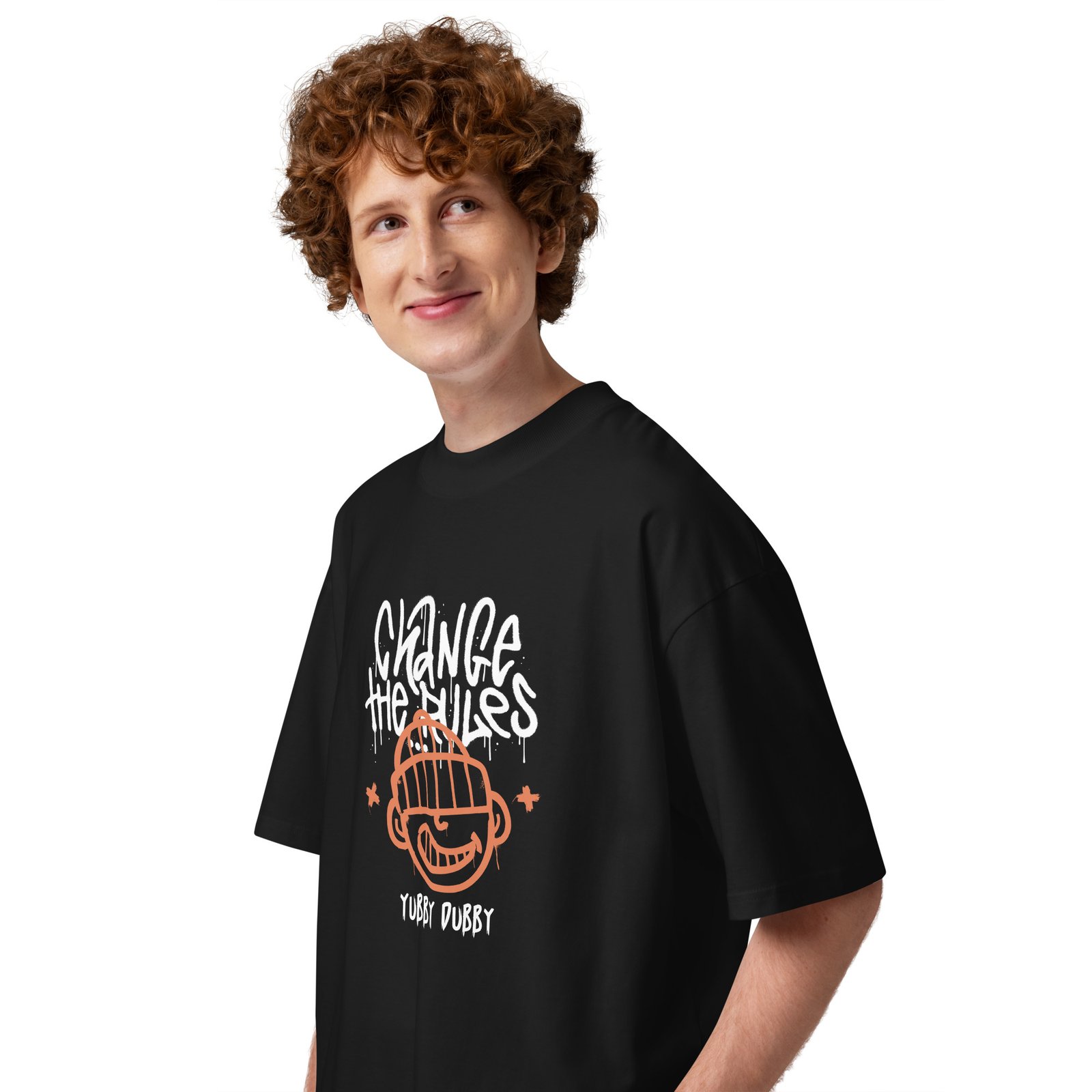 Change The Rules Unisex organic oversized high neck t-shirt - Image 7