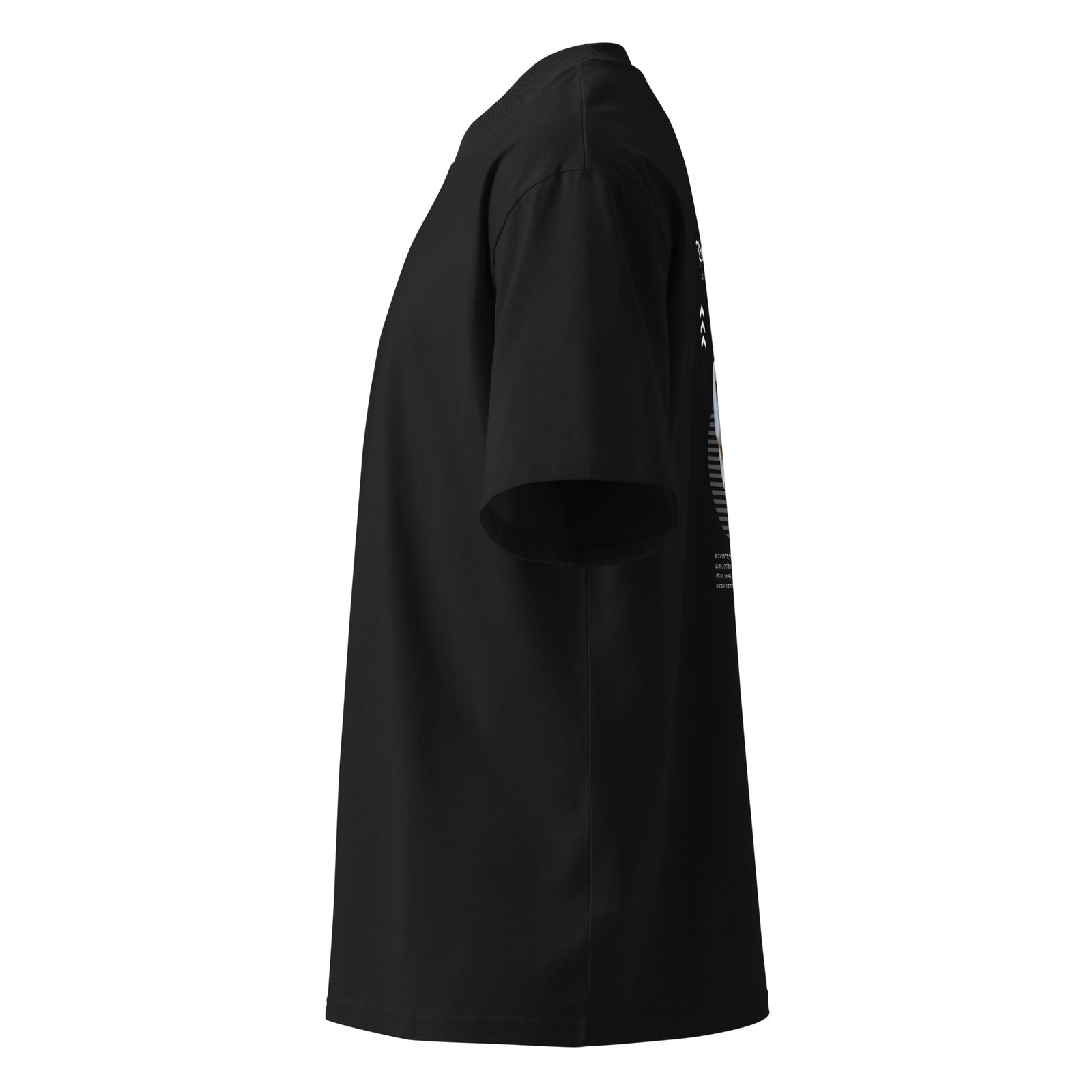 Power in Silence Unisex organic oversized high neck t-shirt - Image 4