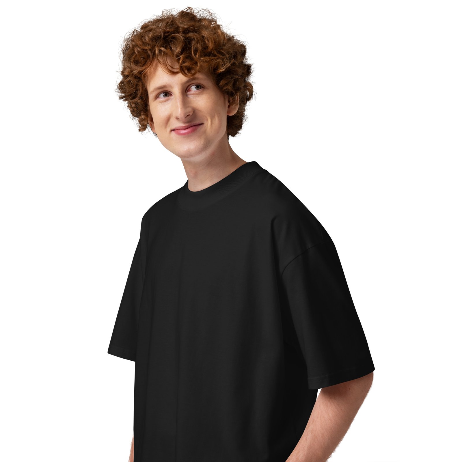 Power in Silence Unisex organic oversized high neck t-shirt - Image 7