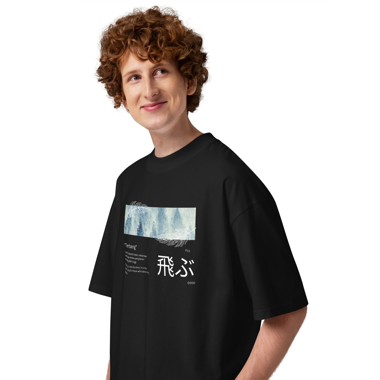 Tabeng Unisex organic oversized high neck t-shirt - Image 20