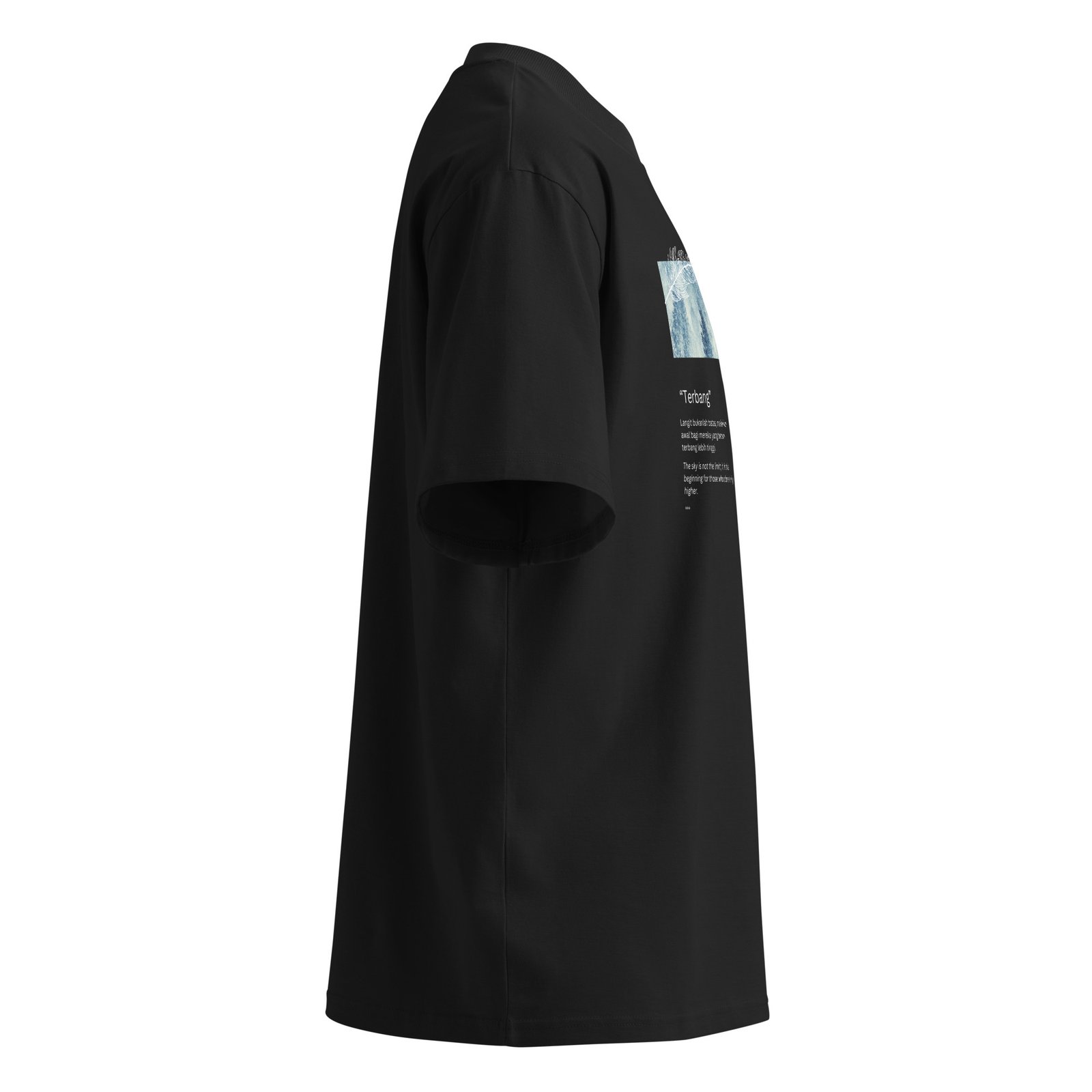 Tabeng Unisex organic oversized high neck t-shirt - Image 12