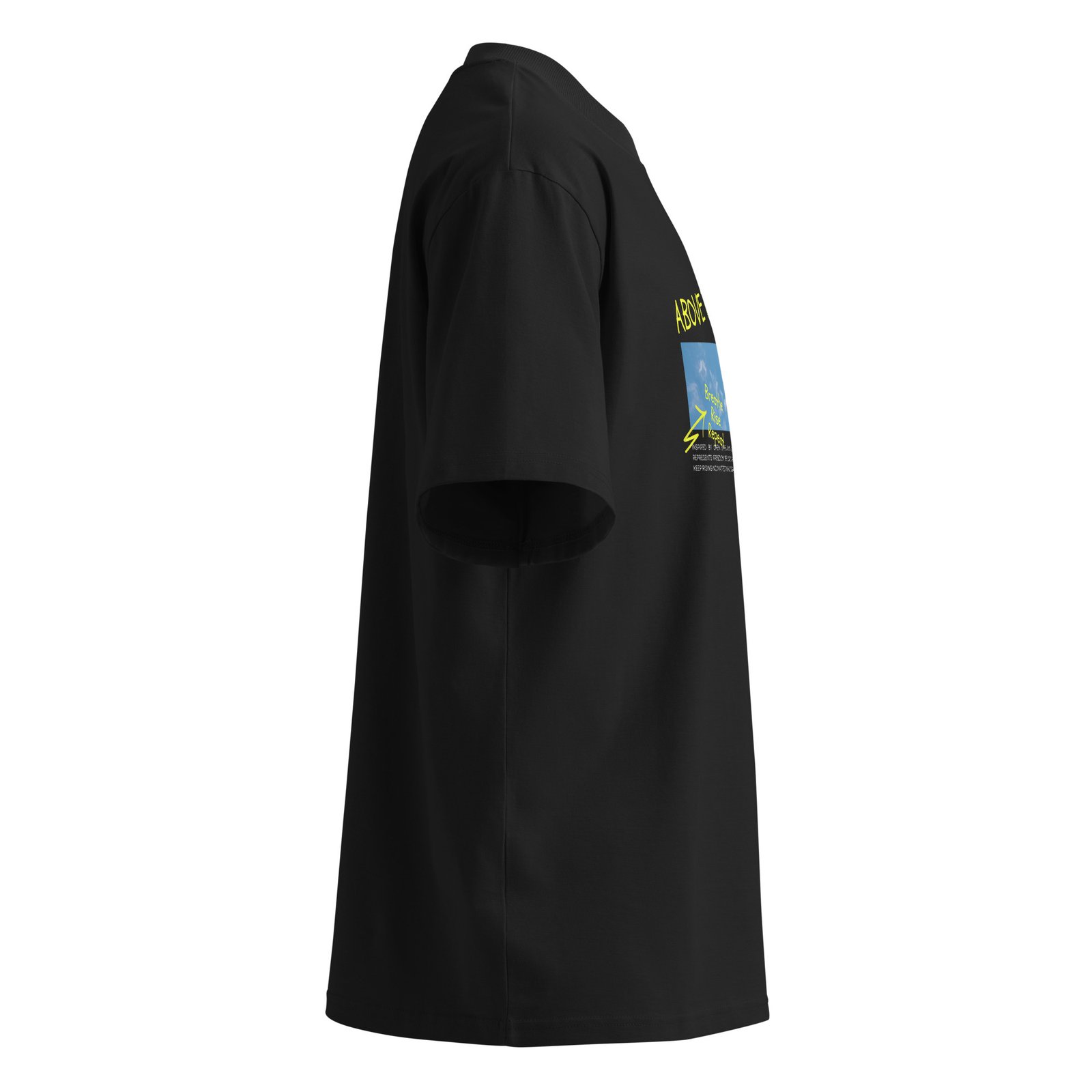 Above the Noise Unisex organic oversized high neck t-shirt - Image 5
