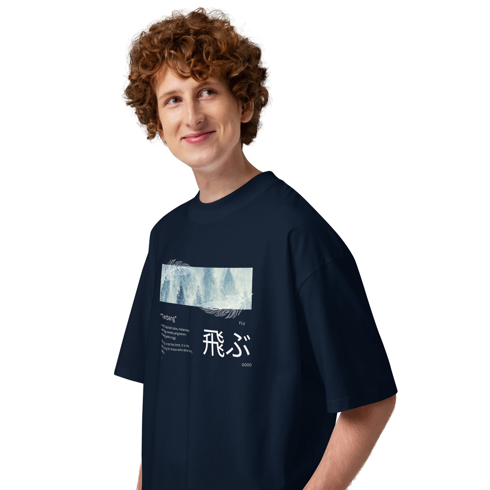 Tabeng Unisex organic oversized high neck t-shirt - Image 19