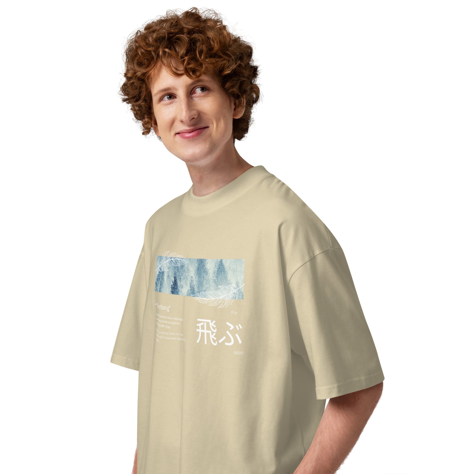 Tabeng Unisex organic oversized high neck t-shirt - Image 21