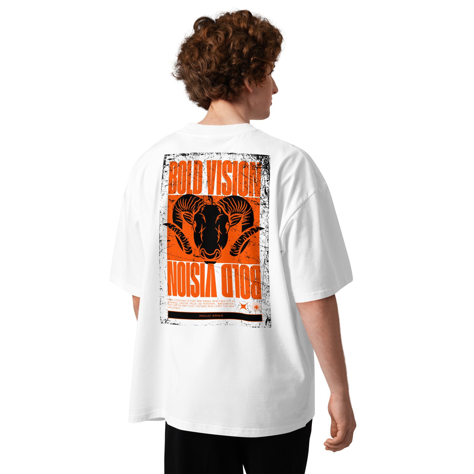 Bold Vision Unisex organic oversized high neck t-shirt