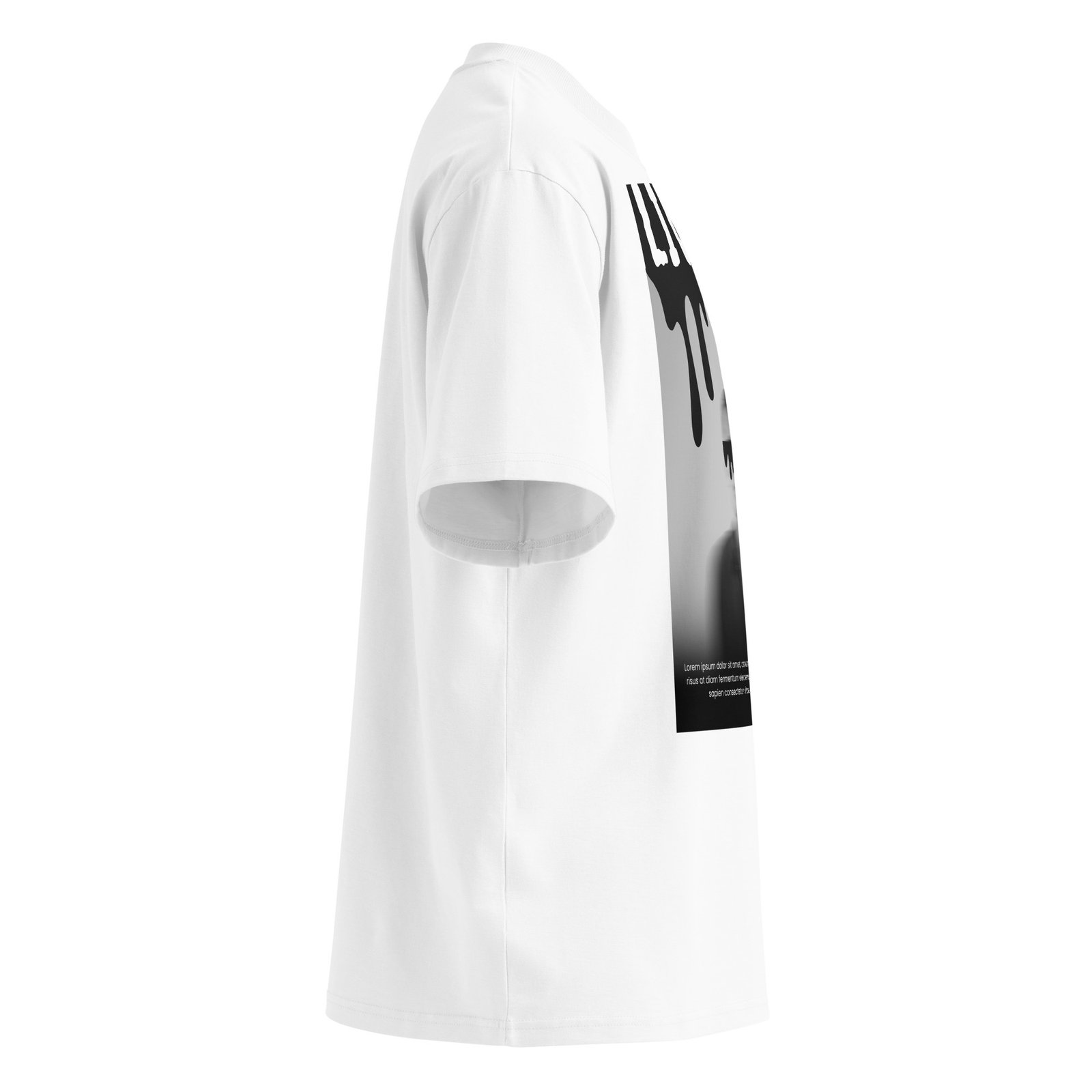 Liquid Unisex organic oversized high neck t-shirt - Image 5