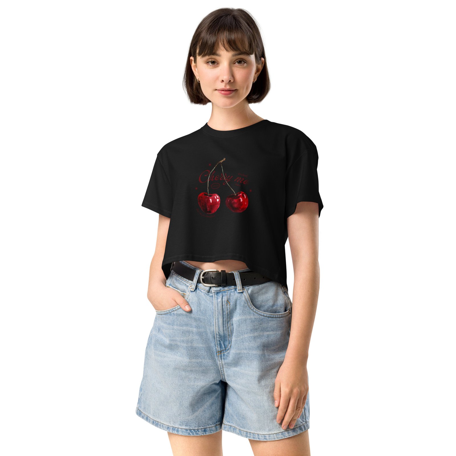 Cherry Me Women’s crop top - Image 6