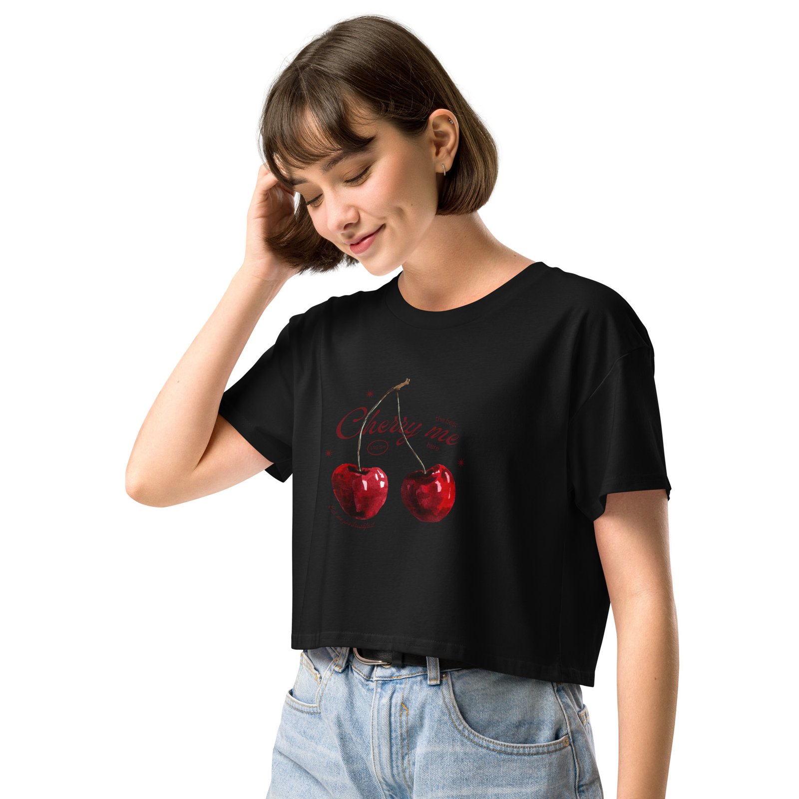 Cherry Me Women’s crop top